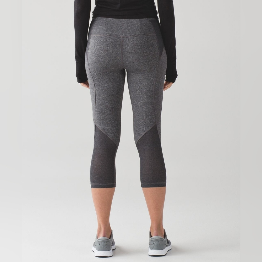 Lululemon Free Runner Crop Heathered Black